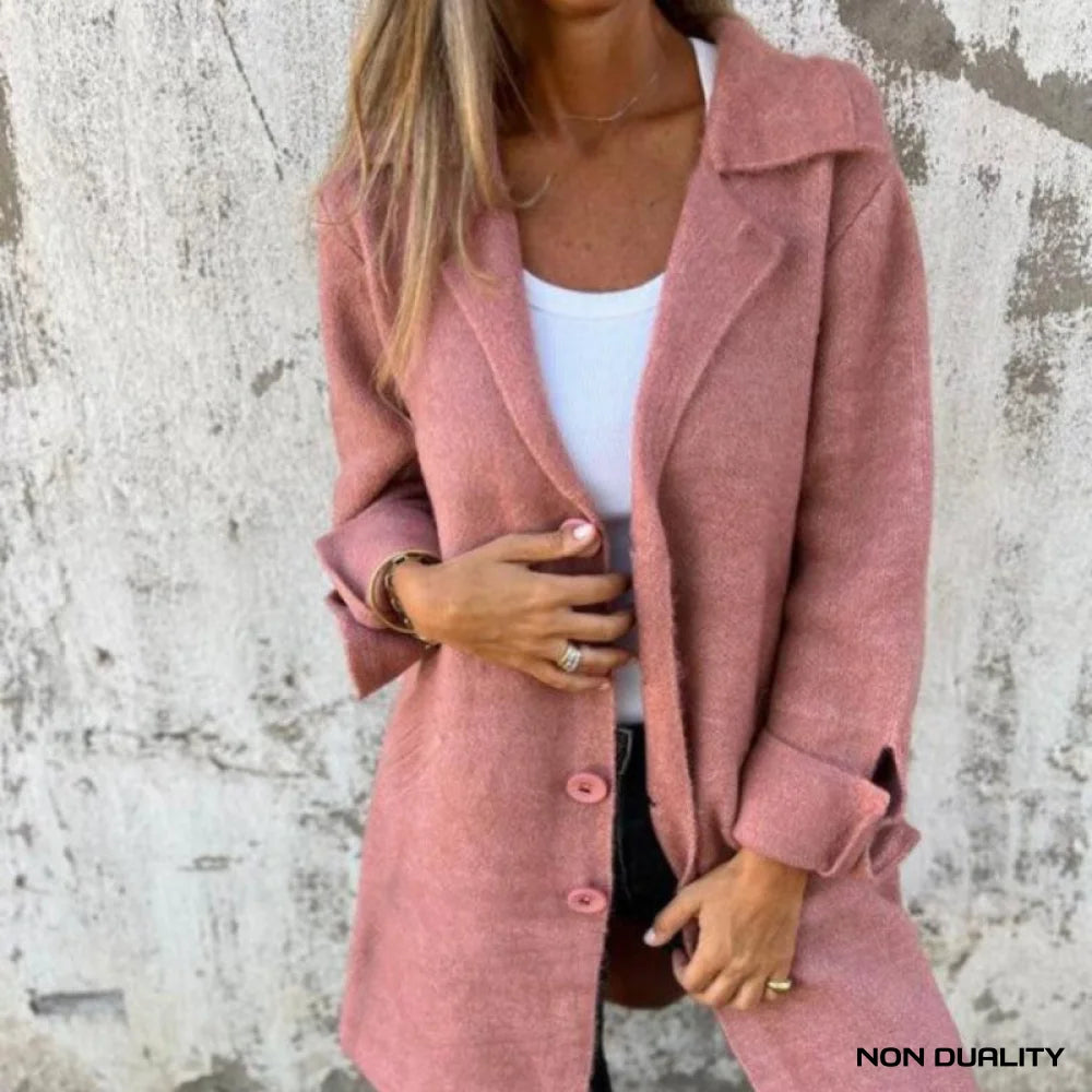 Non Duality | Textured Button Coat Roze / S