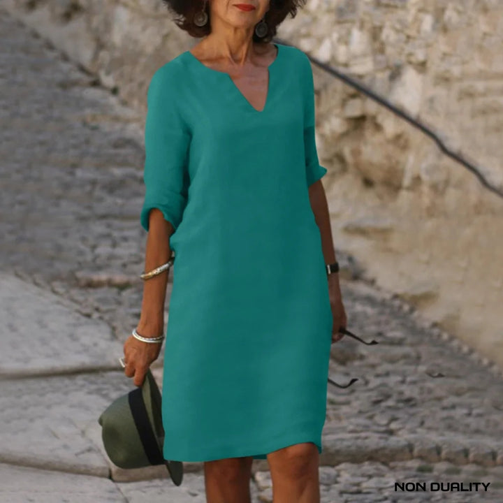 Non Duality | Timeless Elegance Dress Blauwgroen / S