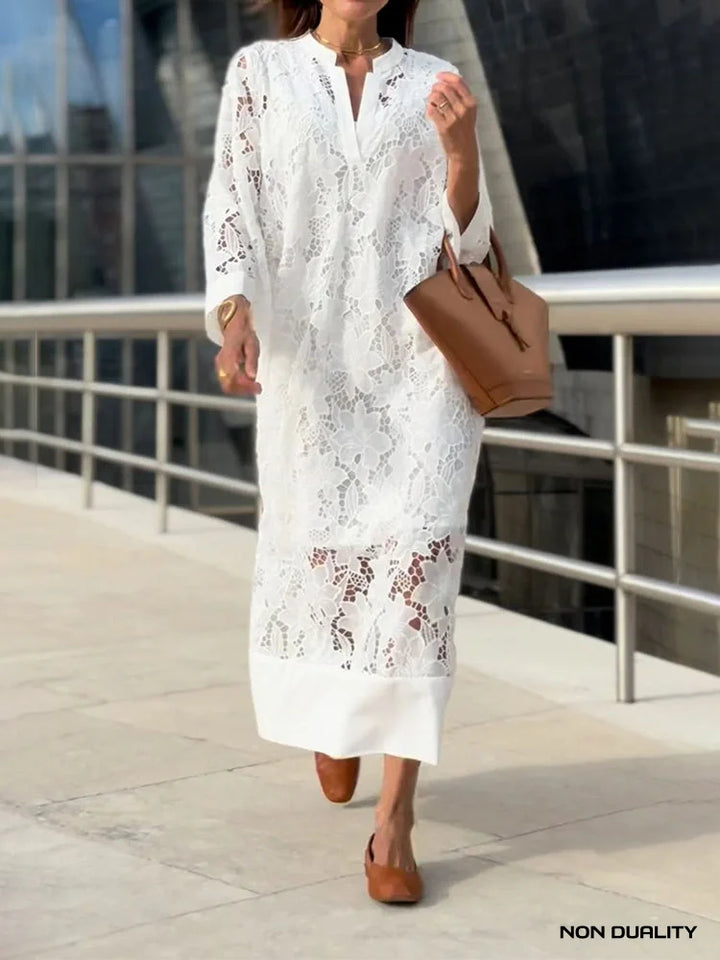 Non Duality | White Whisper Lace Dress Wit / Xs